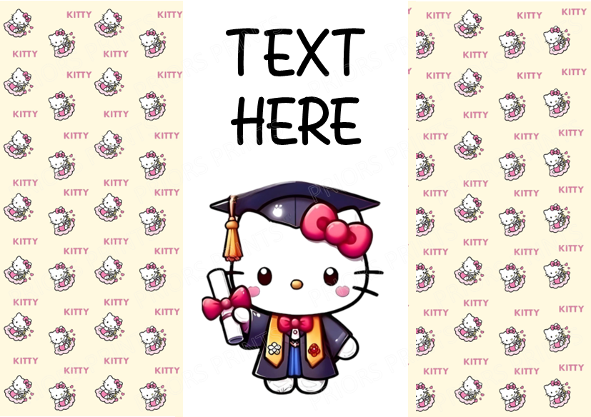 Hello Kitty in Graduation Gown Chocolate Bar Wrappers (Sanrio- Hello Kitty & Friends)
