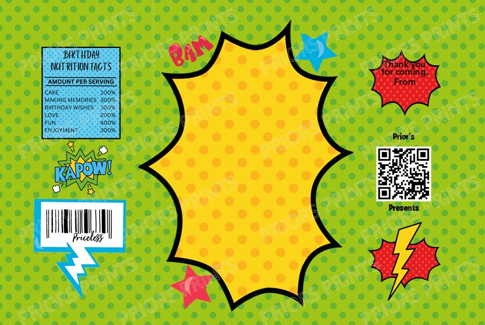 Superhero Treat Packets (Medium Sized)