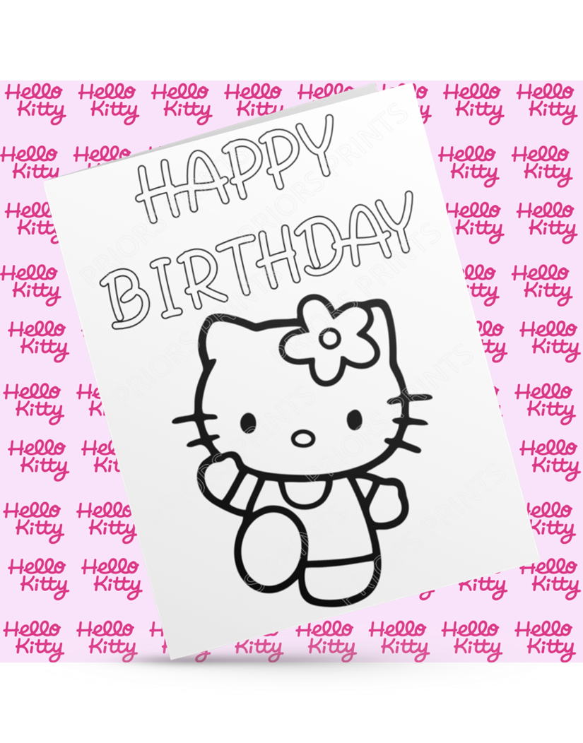 Hello Kitty & Friends- Colour Your Own Birthday Card (Sanrio)