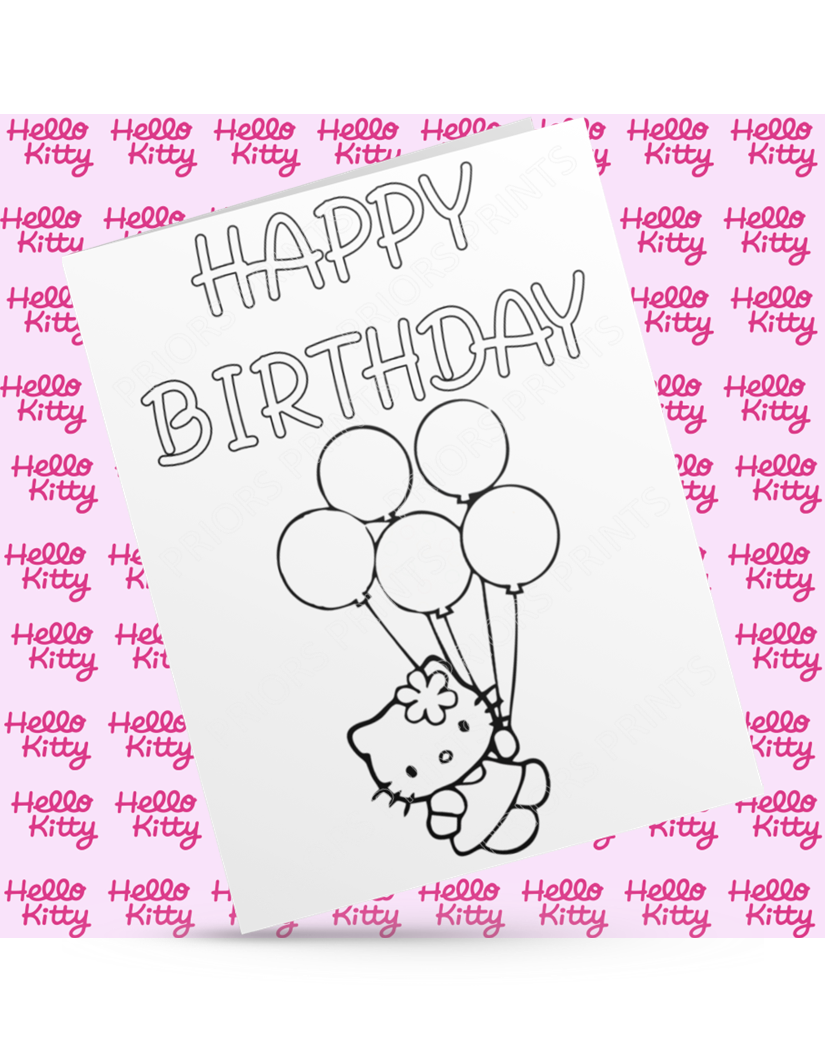 Hello Kitty & Friends- Colour Your Own Birthday Card (Sanrio)