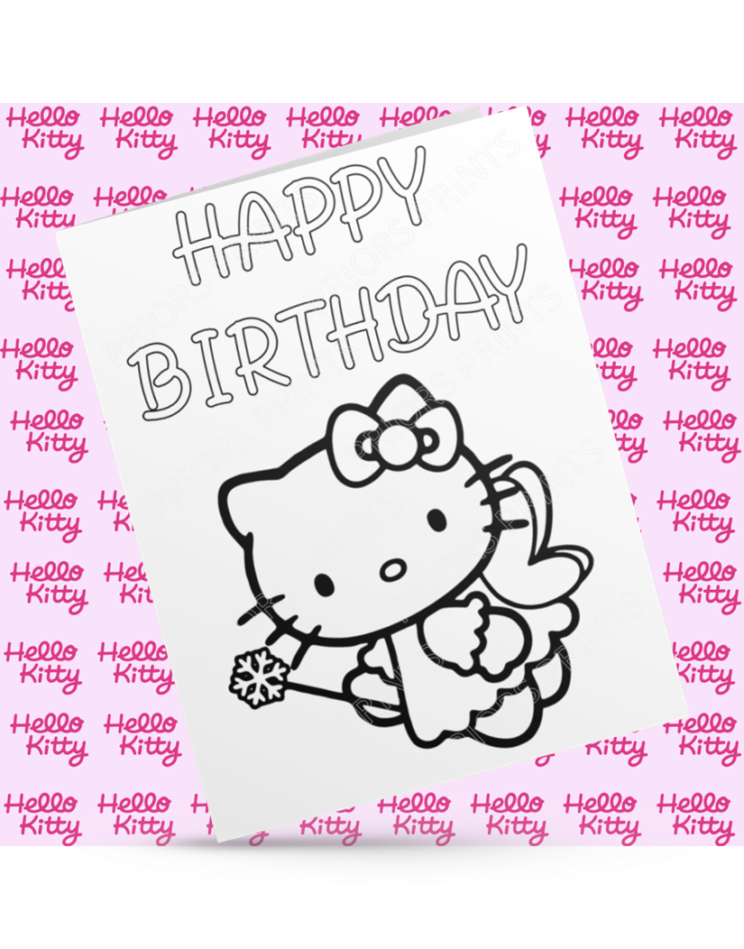 Hello Kitty & Friends- Colour Your Own Birthday Card (Sanrio)