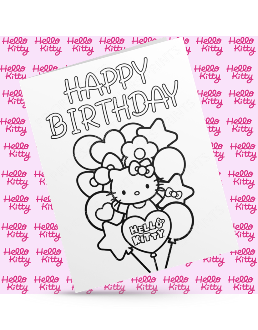 Hello Kitty & Friends- Colour Your Own Birthday Card (Sanrio)