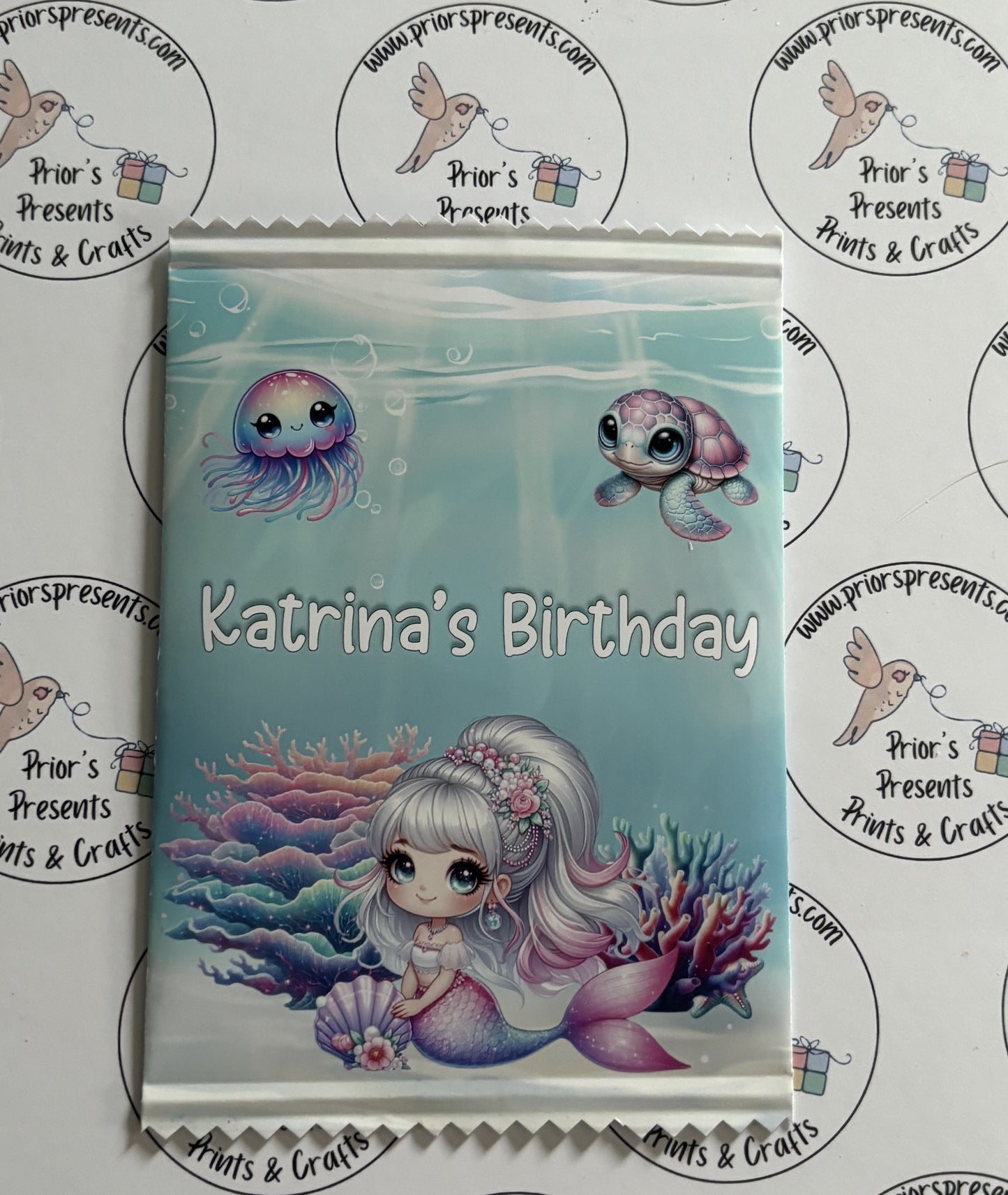 Mermaid- Style 2 Treat Packets (Small)