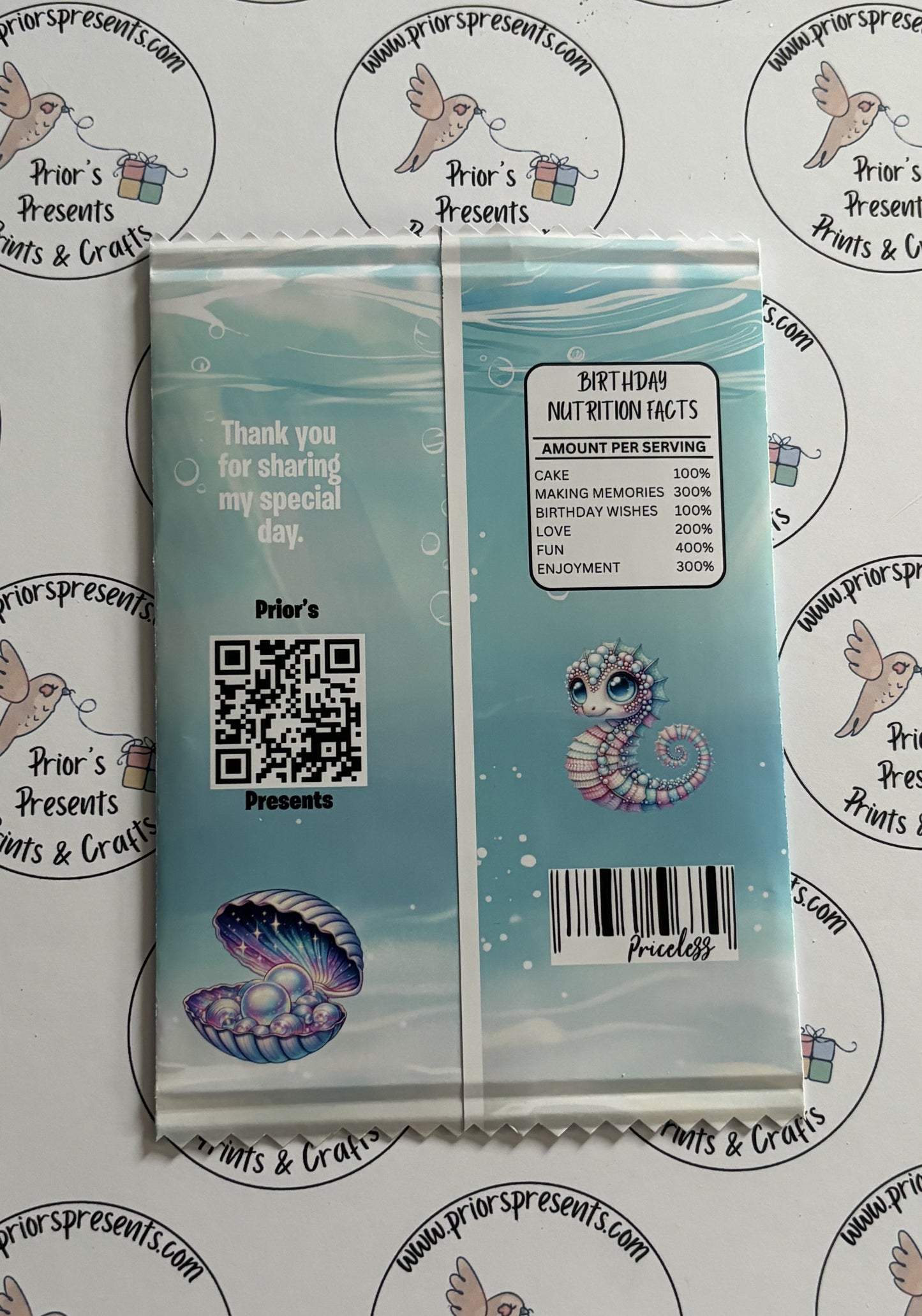 Mermaid- Style 2 Treat Packets (Small)