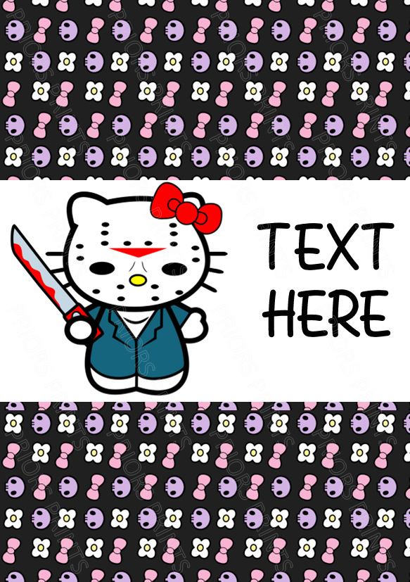 Hello Kitty as Famous Horror Characters Chocolate Bar Wrappers (Sanrio- Hello Kitty Friends)