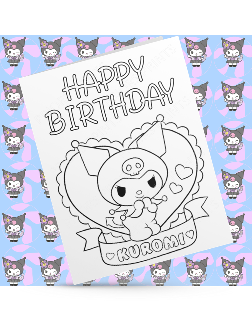 Hello Kitty Friends- Colour Your Own Birthday Card (Sanrio)