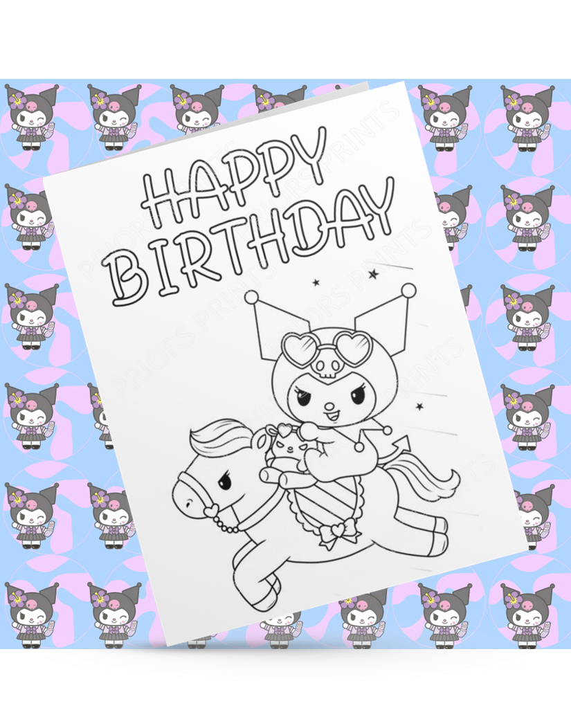 Hello Kitty Friends- Colour Your Own Birthday Card (Sanrio)