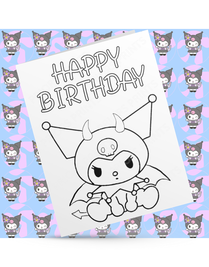 Hello Kitty Friends- Colour Your Own Birthday Card (Sanrio)