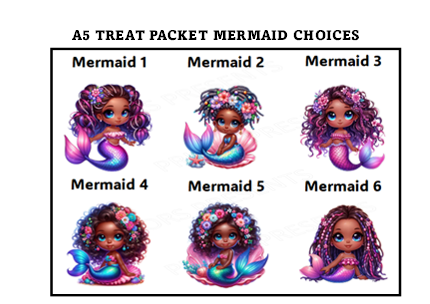Mermaid- Style 2 Treat Packets (Small)
