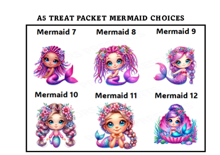 Mermaid- Style 2 Treat Packets (Small)