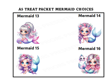 Mermaid- Style 2 Treat Packets (Small)