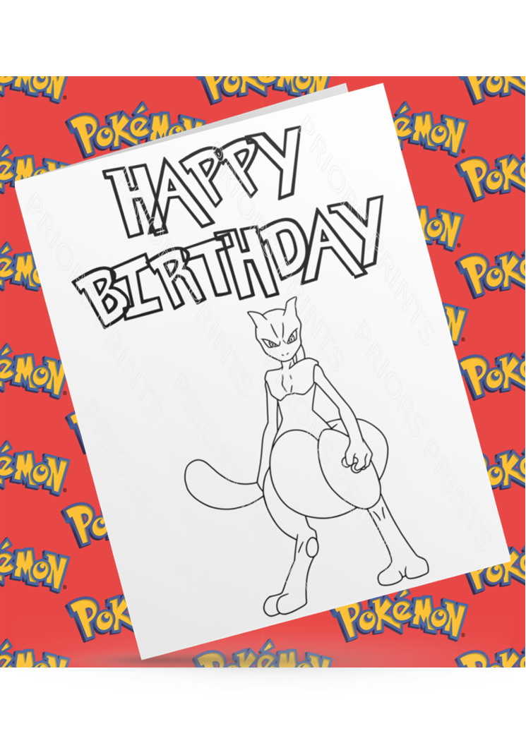 Pokemon- Colour Your Own Birthday Card
