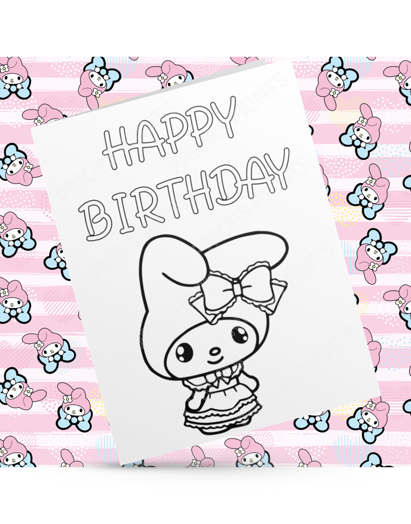 Hello Kitty Friends- Colour Your Own Birthday Card (Sanrio)