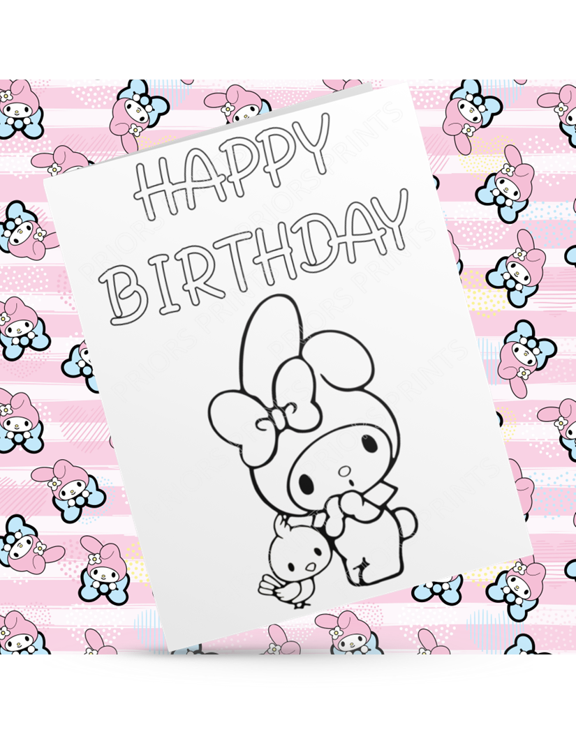 Hello Kitty Friends- Colour Your Own Birthday Card (Sanrio)