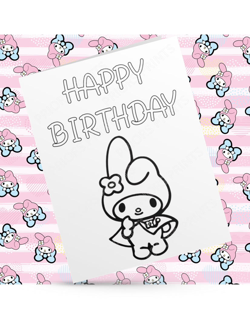 Hello Kitty Friends- Colour Your Own Birthday Card (Sanrio)