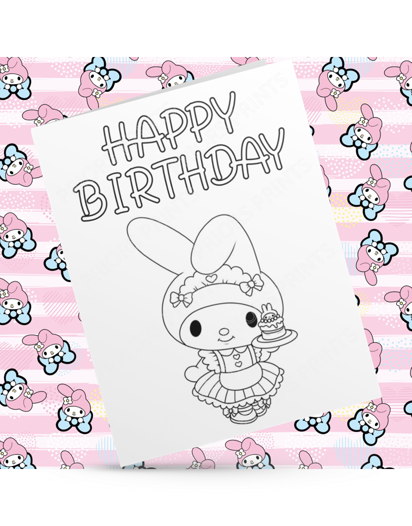 Hello Kitty Friends- Colour Your Own Birthday Card (Sanrio)