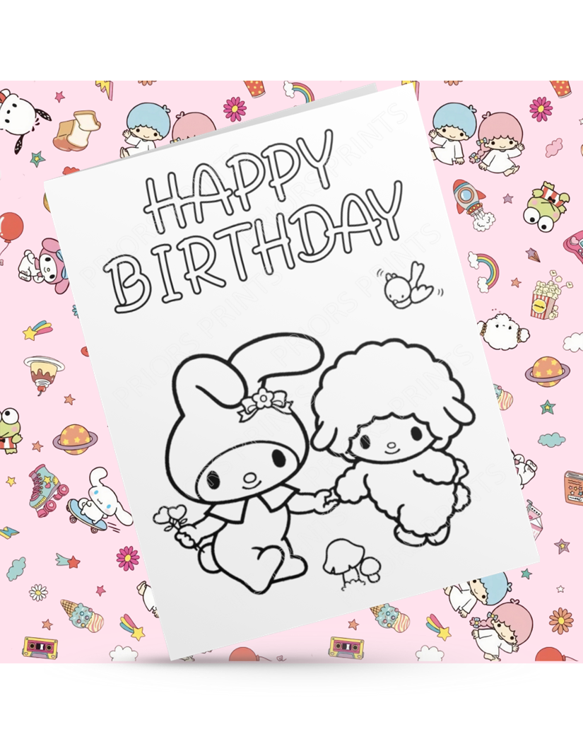 Hello Kitty & Friends- Colour Your Own Birthday Card (Sanrio)