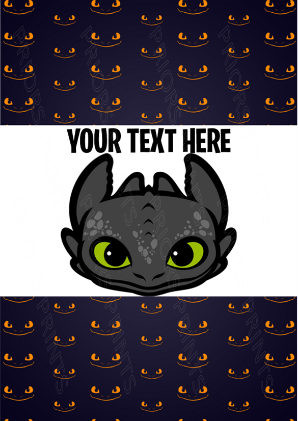How To Train Your Dragon Chocolate Bar Wrappers- To add own Text