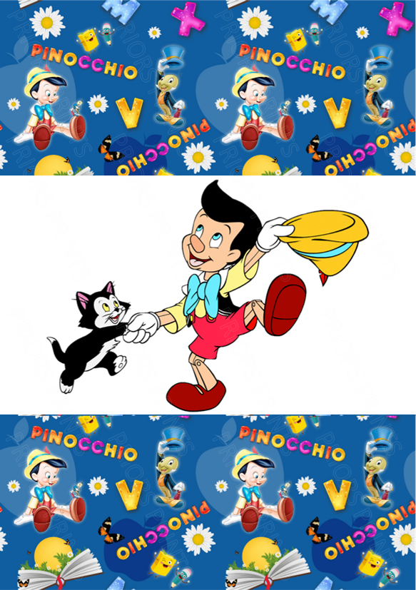Pinocchio Chocolate Bar Wrapper- Plain (No Text)