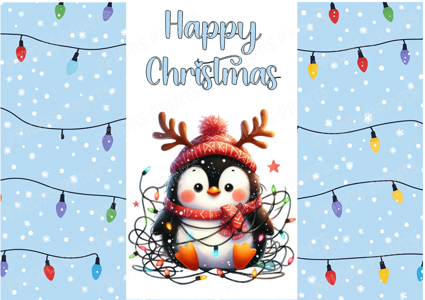 Cute Animals in Christmas Lights Chocolate Bar Wrapper