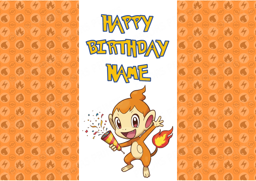 Pokemon Personalised Birthday Chocolate Bar Wrapper