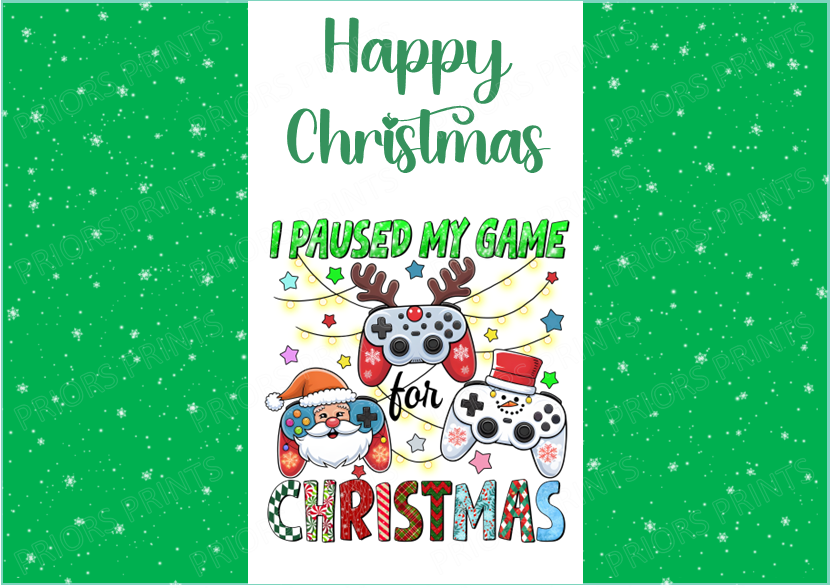 Gamer Christmas Chocolate Bar Wrapper