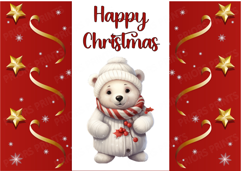 Cute Christmas Animals Chocolate Bar Wrapper