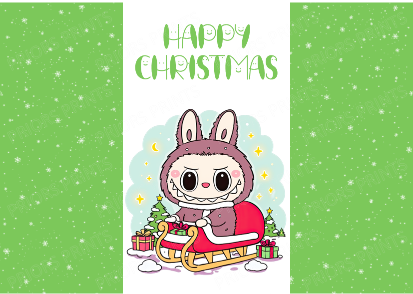 Labubu Christmas Chocolate Bar Wrapper