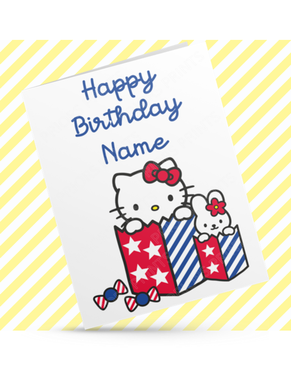 Hello Kitty Personalised Birthday Card