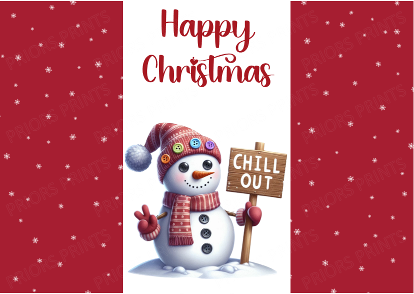 Funny Snowman Christmas Chocolate Bar Wrapper