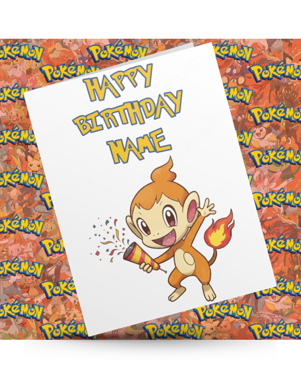 Pokemon Personalised Birthday Card