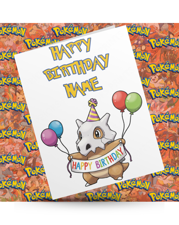 Pokemon Personalised Birthday Card