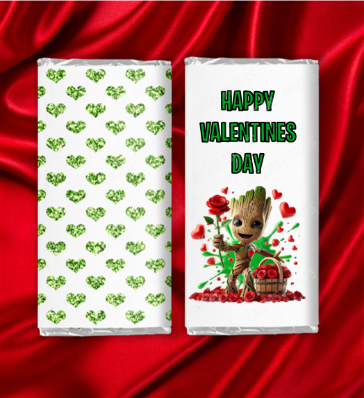 Groot Valentines Chocolate Bar Wrapper