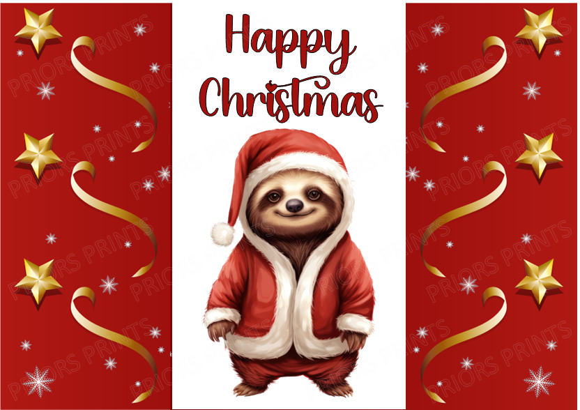 Cute Christmas Animals Chocolate Bar Wrapper