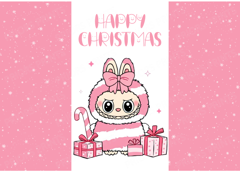 Labubu Christmas Chocolate Bar Wrapper
