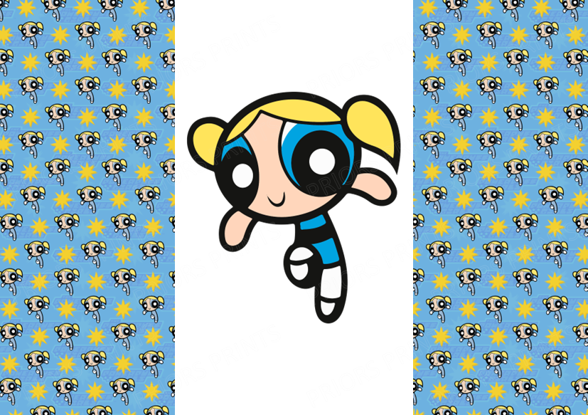 Power Puff Girls Chocolate Bar Wrapper- Plain (No Text)
