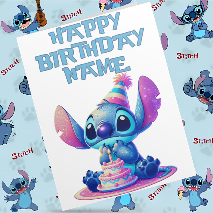 Lilo & Stitch Personalised Birthday Cards- Listing 2