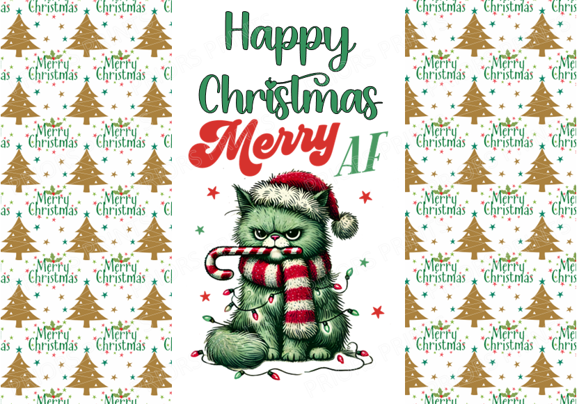 Funny Grumpy Animals Christmas Chocolate Bar Wrapper