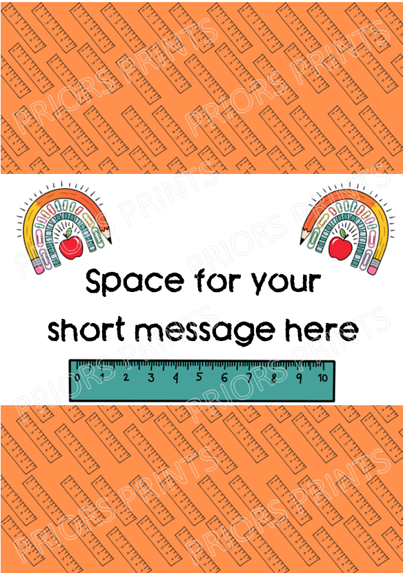 Personalised Teacher Chocolate Bar Wrapper- Add your own message