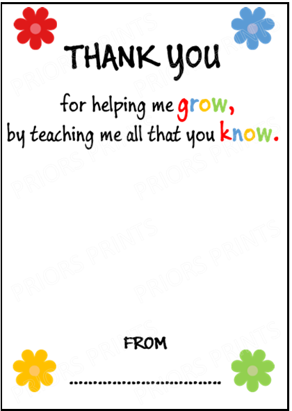 Personalised Thank You Teacher Seed Paper Shapes Gift, For Teaching Assistant, Head Teacher, Key Worker, Preschool, End Of Term Gift Present