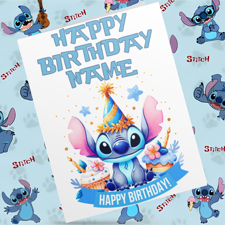 Lilo & Stitch Personalised Birthday Cards- Listing 2