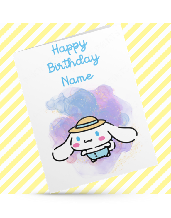 Cinnamoroll Personalised Birthday Card (Sanrio- Hello Kitty & Friends)