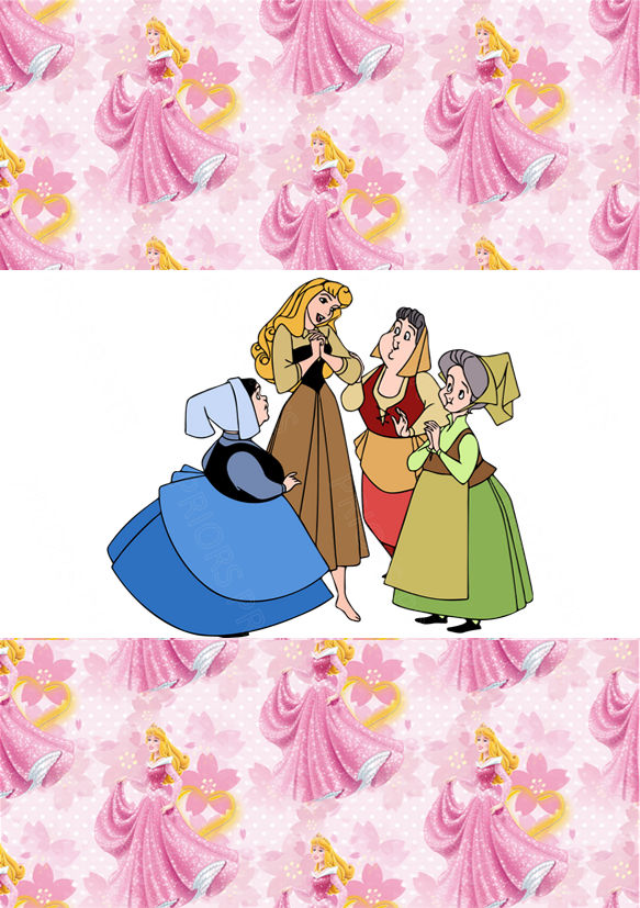Sleeping Beauty Chocolate Bar Wrapper- Plain (No Text)