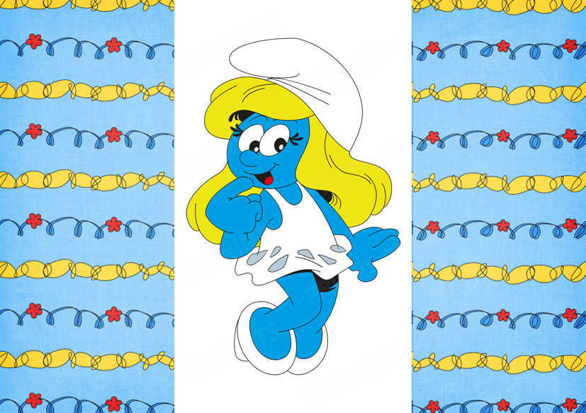 Smurfs Chocolate Bar Wrapper- Plain (No Text)