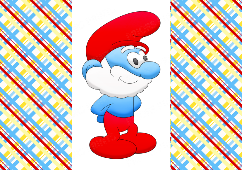 Smurfs Chocolate Bar Wrapper- Plain (No Text)