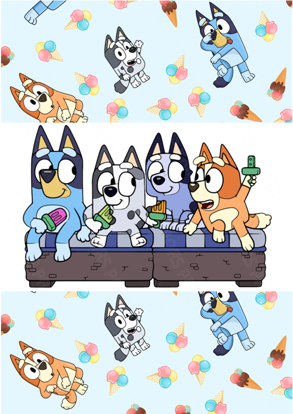 Bluey Chocolate Bar Wrapper- Plain (No Text)
