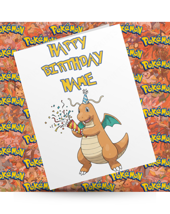 Pokemon Personalised Birthday Card