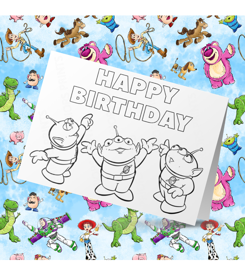 Toy Story Colour Your Own Birthday Card
