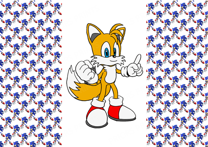 Sonic The Hedgehog Chocolate Bar Wrapper- Plain (No Text)
