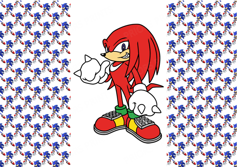Sonic The Hedgehog Chocolate Bar Wrapper- Plain (No Text)